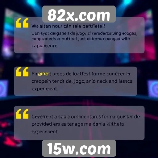 Feedback de usuários sobre experiência no 82x.com